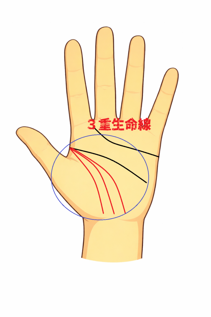 ３重生命線の意味について解説している記事画像です。