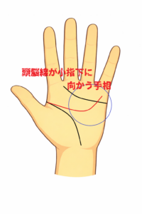 小指下に向かう頭脳線の意味について解説した記事画像